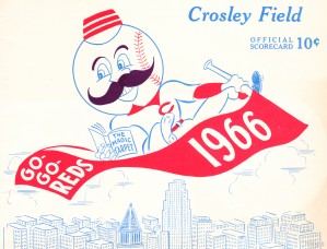 1966 Cincinnati Reds Scorecard Wall Art